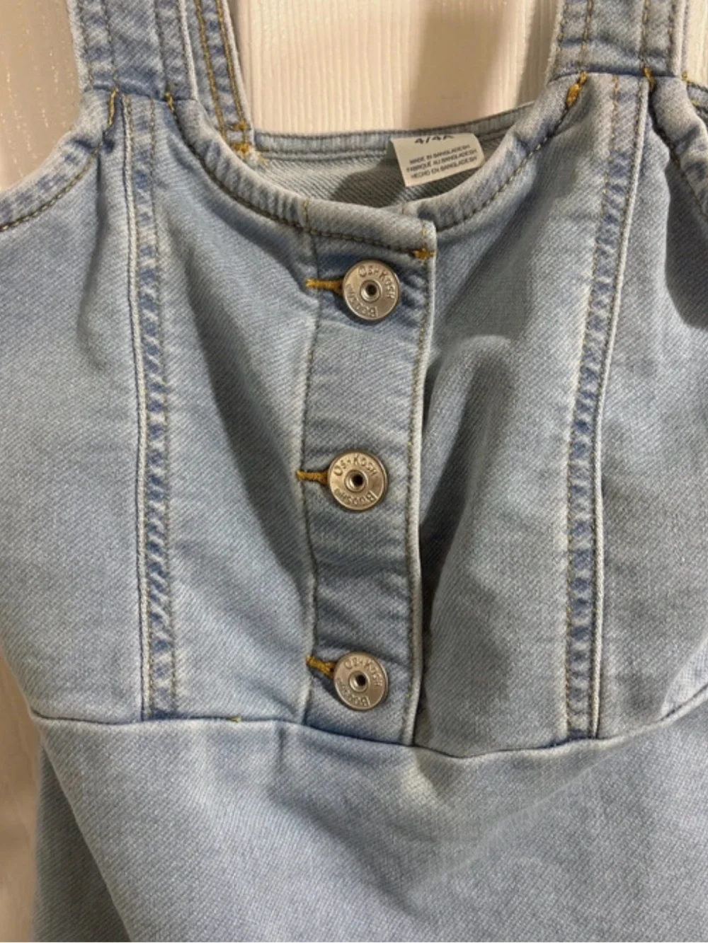 OshKosh B'gosh Light Blue Denim-Style Jumper Dress